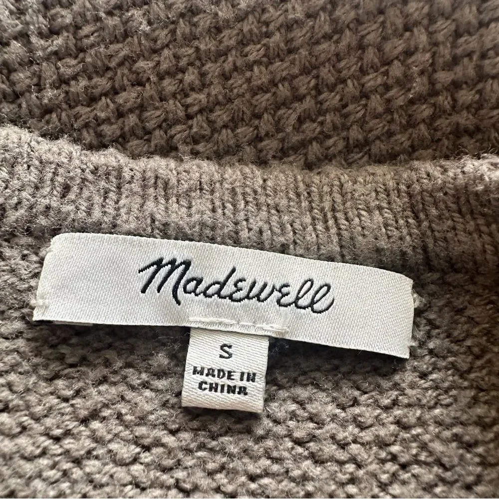 MADEWELL Palisades Highland Long Line Olive Green Knit Cardigan Size small